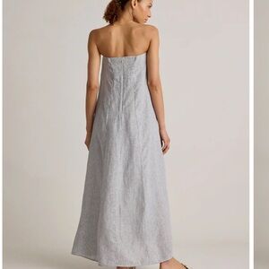 Quince Strapless Light Gray Dress